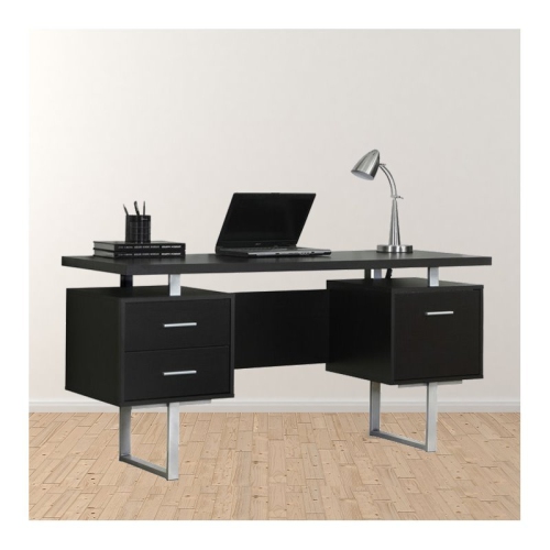 Monarch Hollow-Core Office Desk, Cappuccino, 60