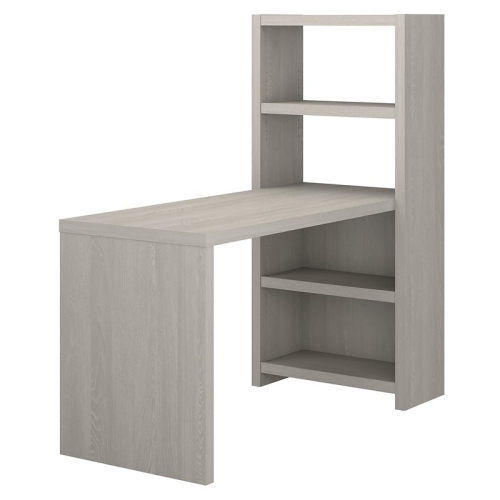 Office by kathy ireland Echo 56W Bookcase Desk in Gray Sand - Engineered Wood