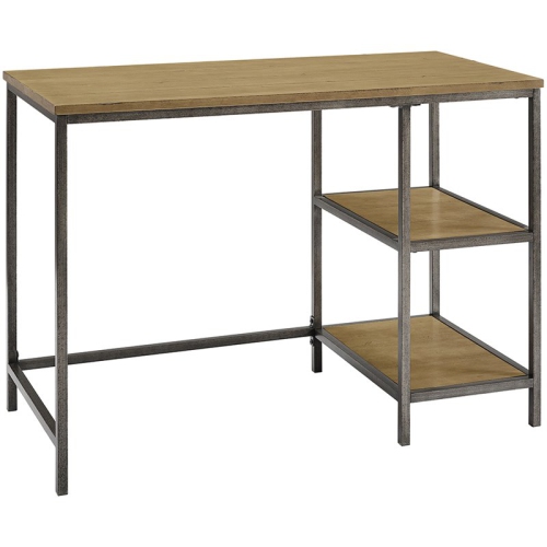 CROSLEY FURNITURE  Brooke Industrial Writing Desk In Washed Oak And Antique Bronze