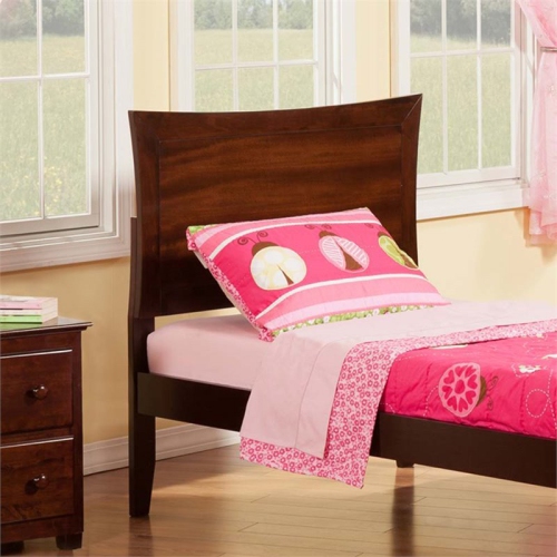 AFI Metro Twin Solid Wood Headboard with Device Charger in Walnut