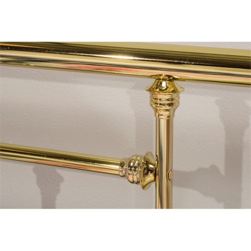 Hillsdale Chelsea Classic Brass Metal Headboard with Round Finials