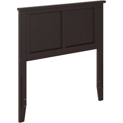 AFI  Madison Twin Solid Wood Panel Headboard With Device Charger In Espresso