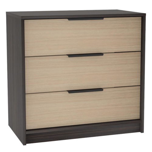 BOWERY HILL  3 Drawers Dresser In Weathered Oak