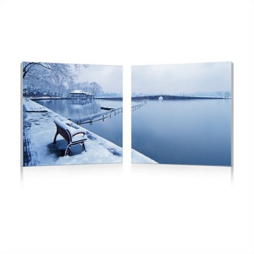 BAXTON STUDIO  Wintry Wonder Mounted Print Diptych In Multicolor