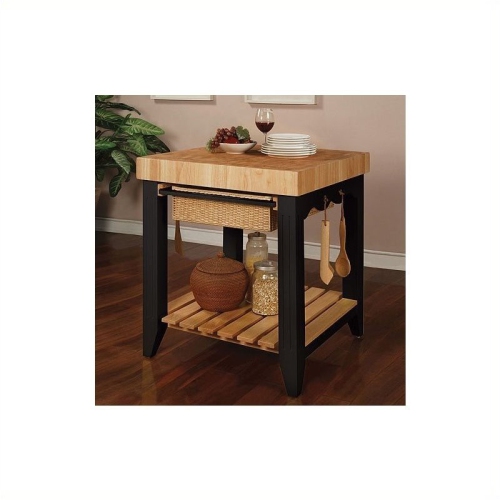 Bowery Hill Butcher Block Kitchen Island