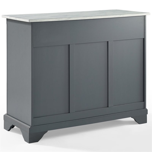Crosley Avery Faux Marble Top Kitchen Island in Gray