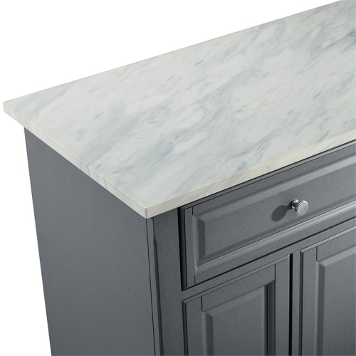 Crosley Avery Faux Marble Top Kitchen Island in Gray