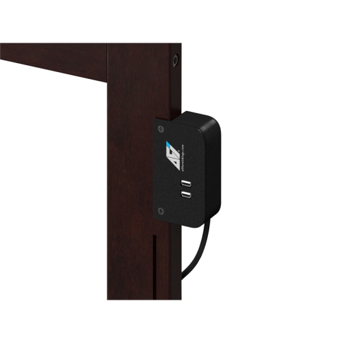 AFI Mission Queen Solid Wood Headboard with Device Charger in Espresso