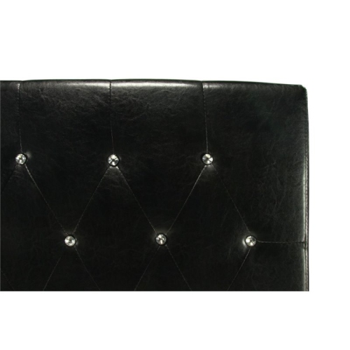 Furniture of America Kylen Faux Leather Twin Headboard in Black