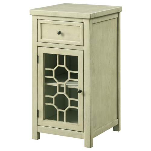 FURNITURE OF AMERICA  Jennifer I Wood 1-Drawer Side Table In Antique In White