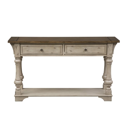 morgan creek antique white sofa table