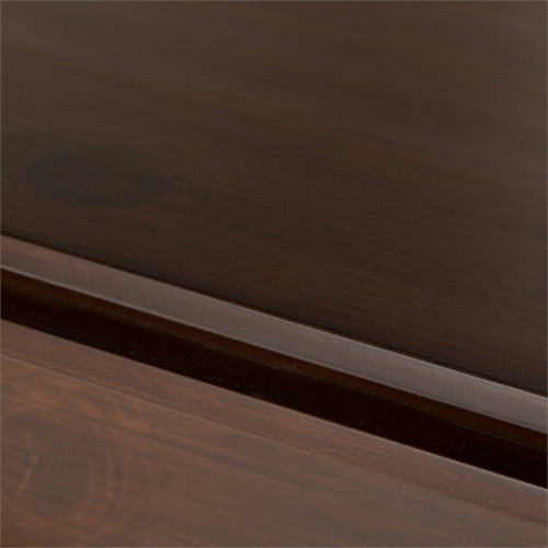 Simpli Home Artisan Wood 57" Transitional 8 Cube Sofa Table in Russet Brown