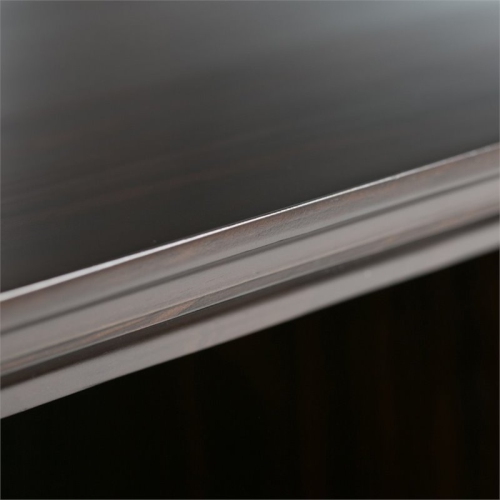 Console en bois massif avec 8 cubes de rangement Amherst de Simpli Home - Brun noyer