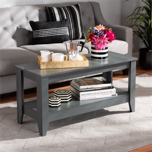 Bowery Hill Modern and Contemporary Grey Finished Wood Coffee Table