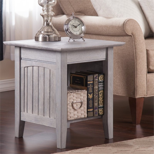 AFI Nantucket End Table in Driftwood Gray