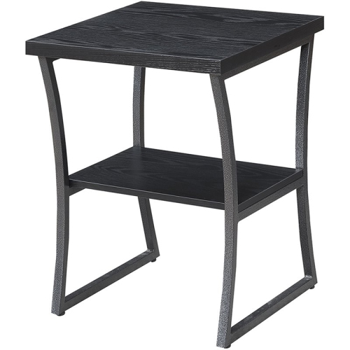 CONVENIENCE CONCEPTS  X-Calibur 18" Square End Table In Black Wood Finish