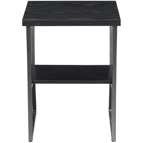 Convenience Concepts X-Calibur 18" Square End Table in Black Wood Finish