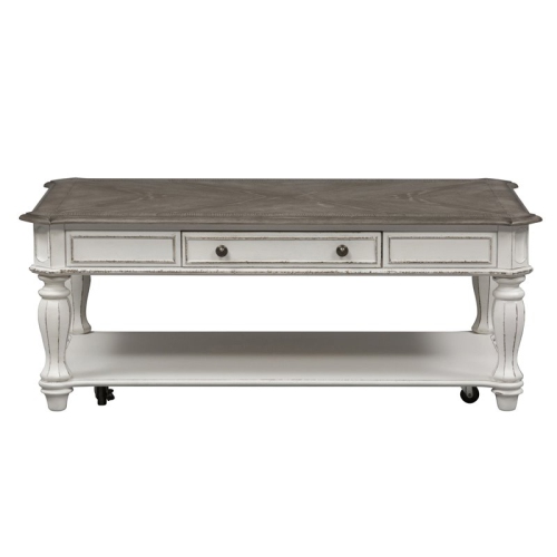Magnolia Manor White Rectangular Cocktail Table