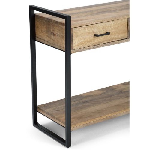 Simpli Home Riverside Console Table in Natural