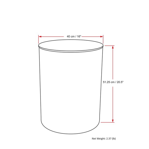 Simpli Home Curtis Industrial 16 " Metal Metal Cylinder Accent Table in Ombre Black- Gold