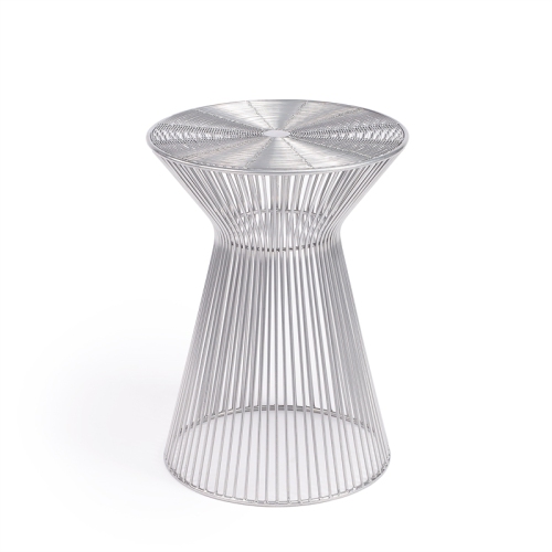 BUTLER SPECIALTY  Greeley Metal End Table In Silver