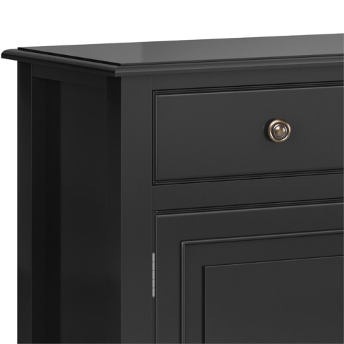 Simpli Home Connaught 2 Door Solid Wood Entryway Console Table in Black