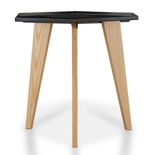 FURNITURE OF AMERICA  Bok Modern Chic Metal Tray-Top End Table In In Black