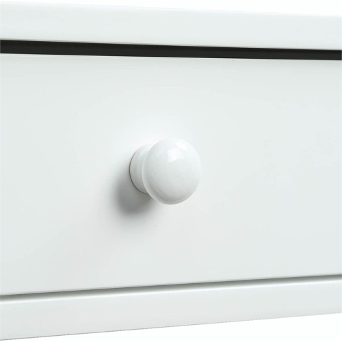 Convenience Concepts Omega Storage Console Table in White Wood Finish