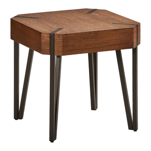International Caravan Hamburg Hexagon Wood End Table