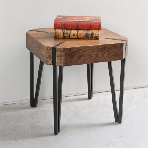 International Caravan Hamburg Hexagon Wood End Table