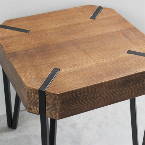 International Caravan Hamburg Hexagon Wood End Table