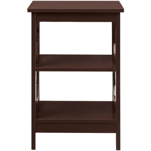 Convenience Concepts Omega 16" Square End Table in Espresso Wood Finish