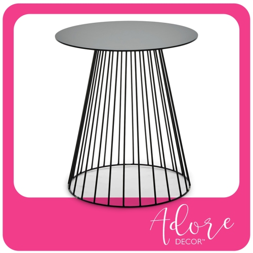 Serta Element Round Side Table in Midnight Black