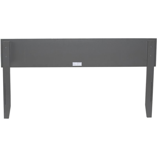 AFI Orlando King Solid Wood Panel Headboard with Device Charger in Gray