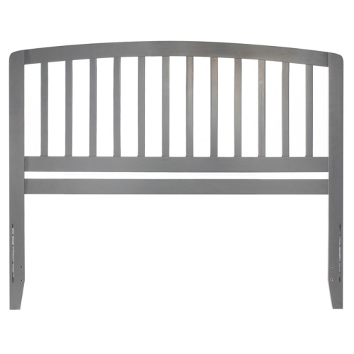 BOWERY HILL  Solid Wood Spindle Queen Headboard In In Gray