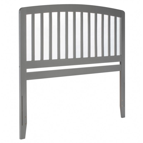 Bowery Hill Solid Wood Spindle Queen Headboard in Gray