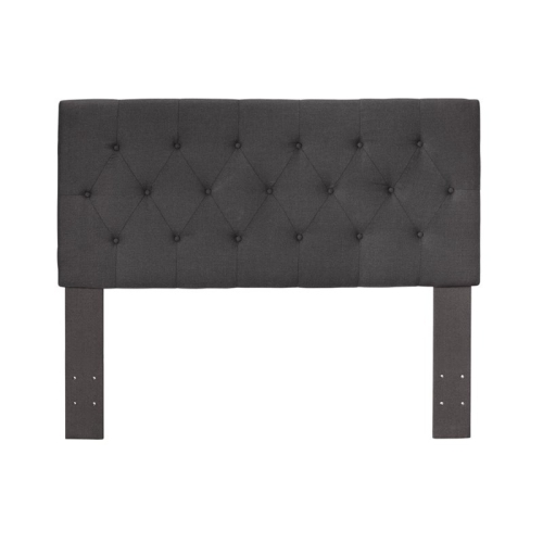 Furniture of America Warscher Fabric Full/Queen Tufted Headboard in Gray