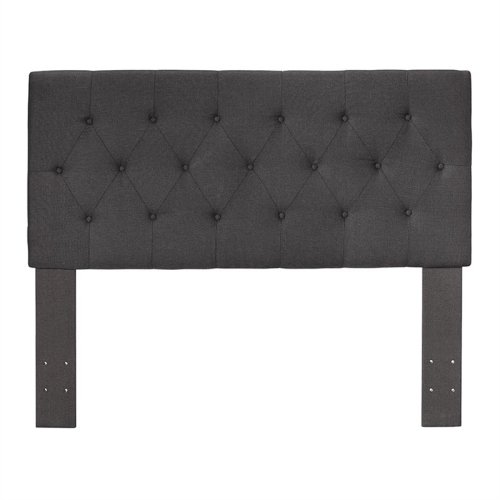 Furniture of America Warscher Fabric Full/Queen Tufted Headboard in Gray