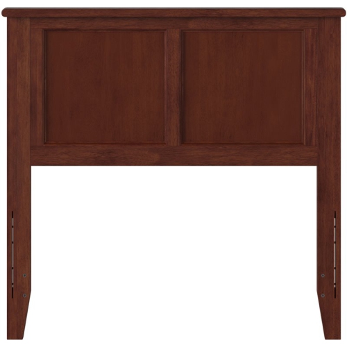 AFI Madison Twin Solid Wood Panel Headboard with Device Charger in Walnut