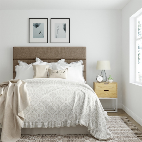 Serta Palisades Queen Upholstered Headboard in Brown