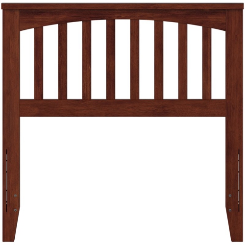 AFI Mission Twin Solid Wood Headboard with Device Charger in Walnut
