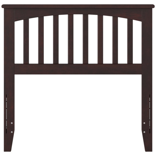 AFI Mission Twin Solid Wood Headboard with Device Charger in Espresso