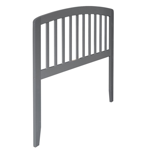 Bowery Hill Solid Wood Spindle Full Headboard in Gray