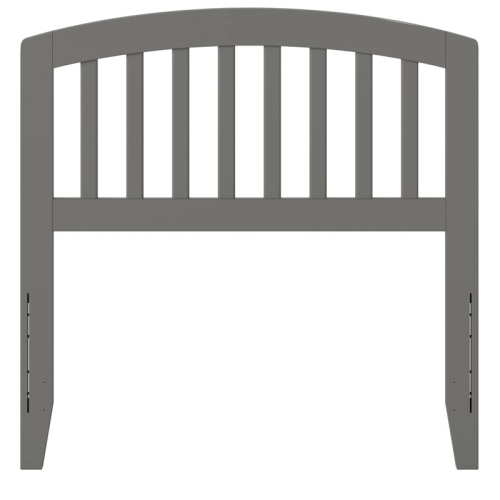 BOWERY HILL  Solid Wood Spindle Twin Headboard In In Gray