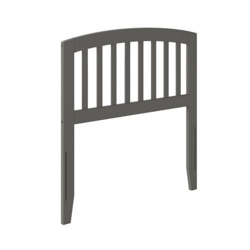 Bowery Hill Solid Wood Spindle Twin Headboard in Gray