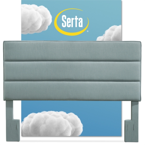 Serta Palisades Queen Upholstered Headboard in Light Blue