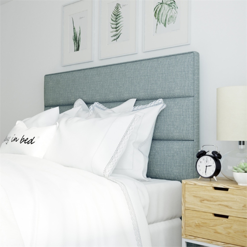 Serta Palisades Queen Upholstered Headboard in Light Blue