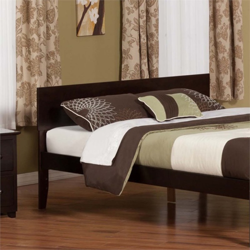 AFI Orlando King Solid Wood Panel Headboard with Device Charger in Espresso