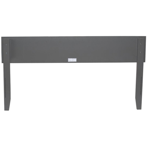 AFI Orlando Queen Solid Wood Panel Headboard with Device Charger in Gray