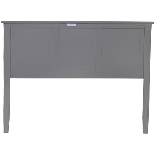 AFI Madison Full Solid Wood Panel Headboard with Device Charger in Gray